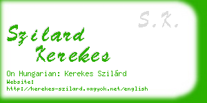 szilard kerekes business card